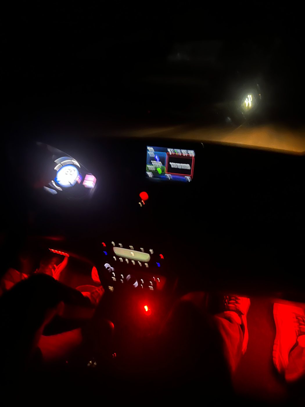 LEDs internos vermelhos